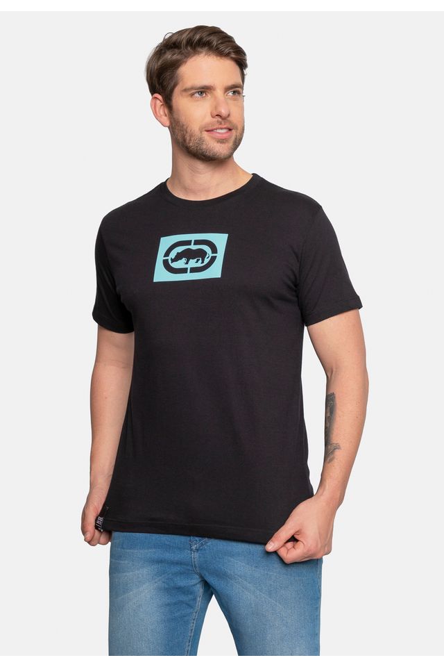 Camiseta-Ecko-Estampada-Preta