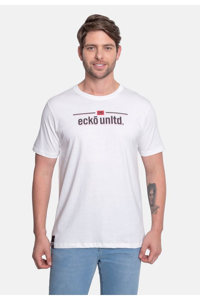 Camiseta-Ecko-Estampada-Branca Camiseta-Ecko-Estampada-Branca