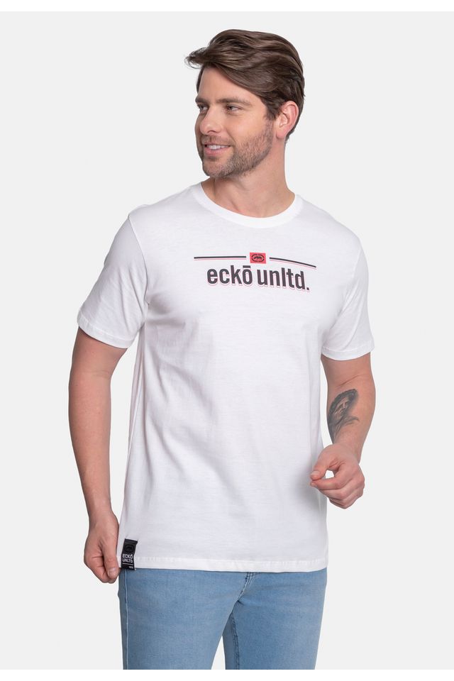 Camiseta-Ecko-Estampada-Branca