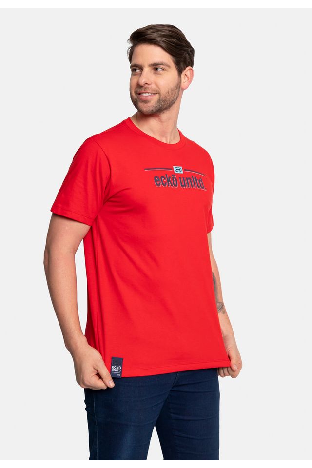Camiseta-Ecko-Estampada-Vermelha