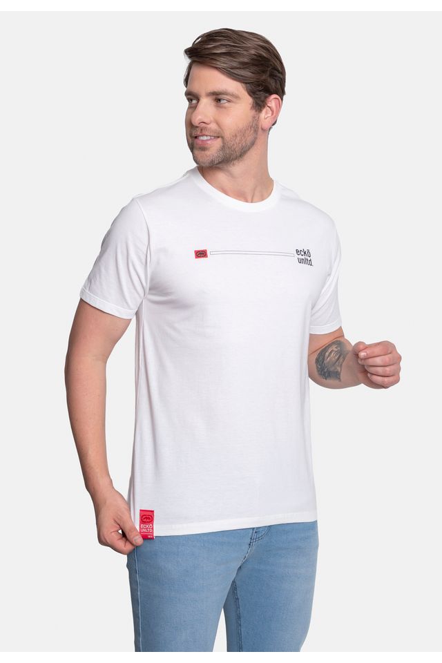 Camiseta-Ecko-Masculina-Line-Branca