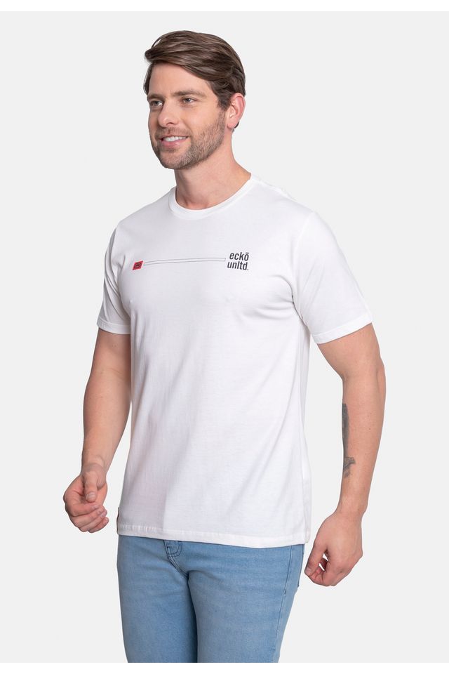 Camiseta-Ecko-Masculina-Line-Branca