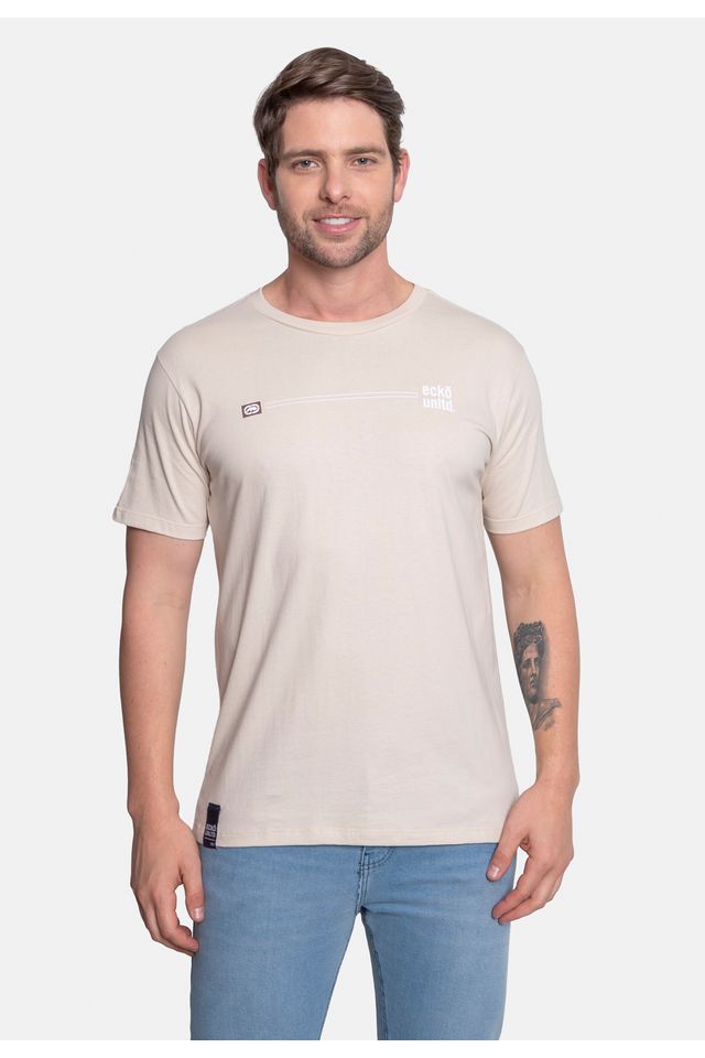 Camiseta-Ecko-Masculina-Line-Areia
