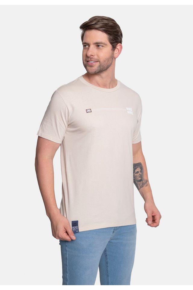 Camiseta-Ecko-Masculina-Line-Areia