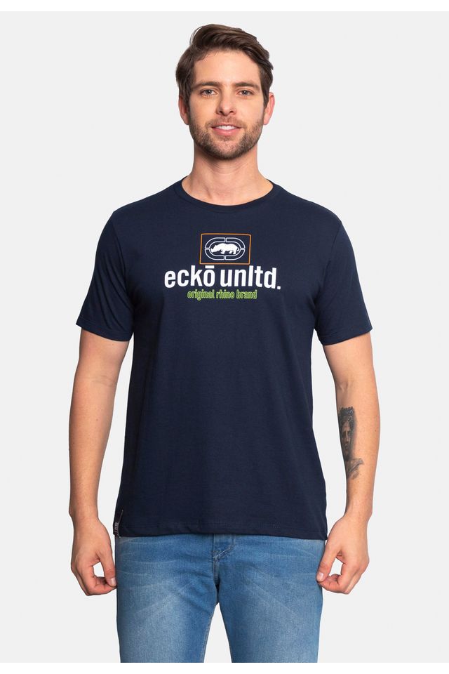 Camiseta-Ecko-Estampada-Azul-Marinho