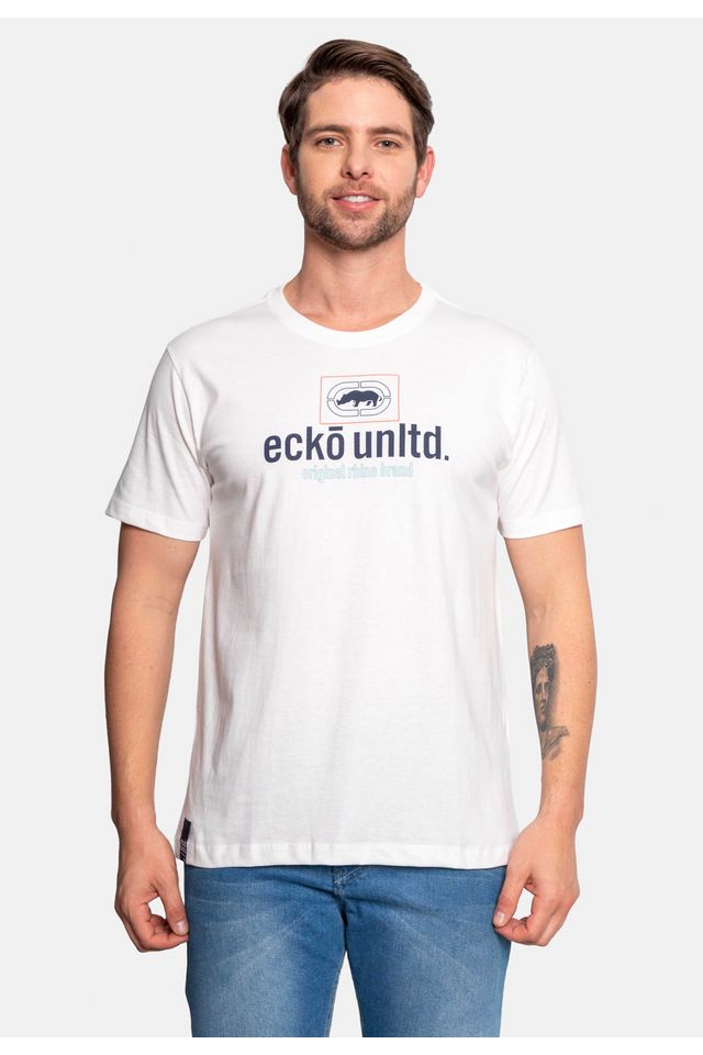 Camiseta-Ecko-Estampada-Branca