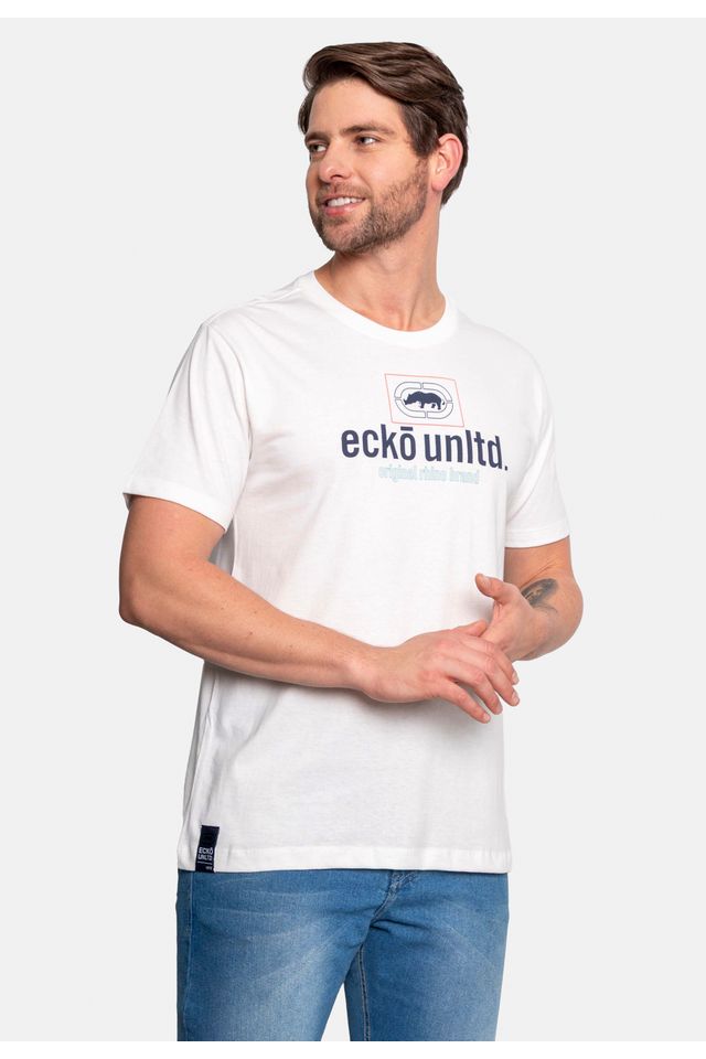 Camiseta-Ecko-Estampada-Branca