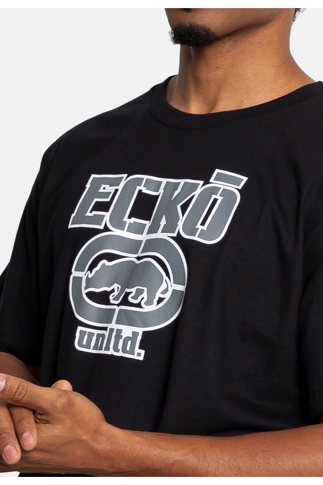 Camiseta-Ecko-Estampada-Preta