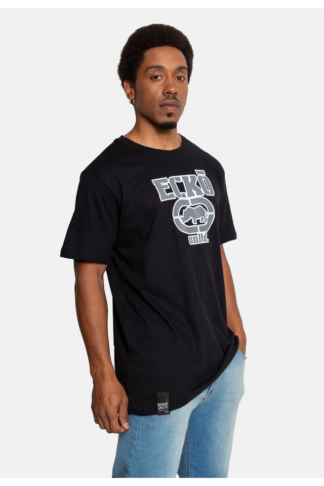 Camiseta-Ecko-Estampada-Preta
