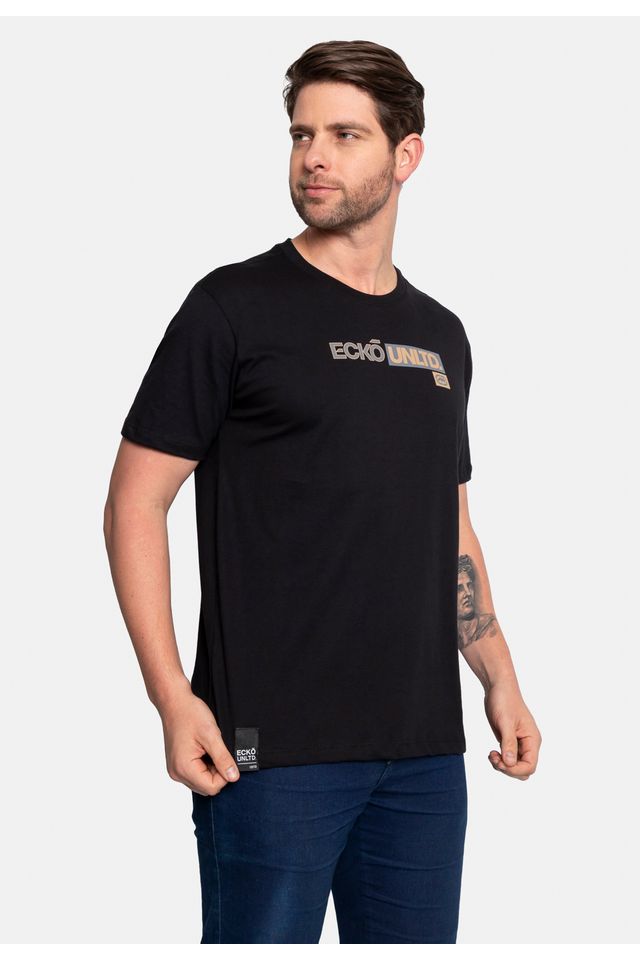Camiseta-Ecko-Masculina-Flat-Preta