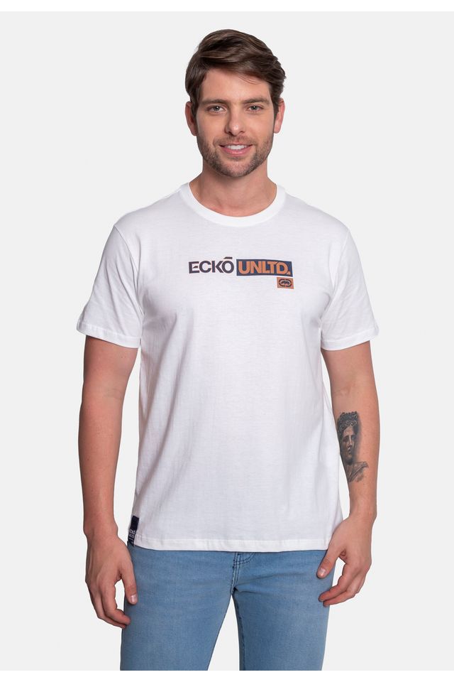 Camiseta-Ecko-Masculina-Flat-Branca