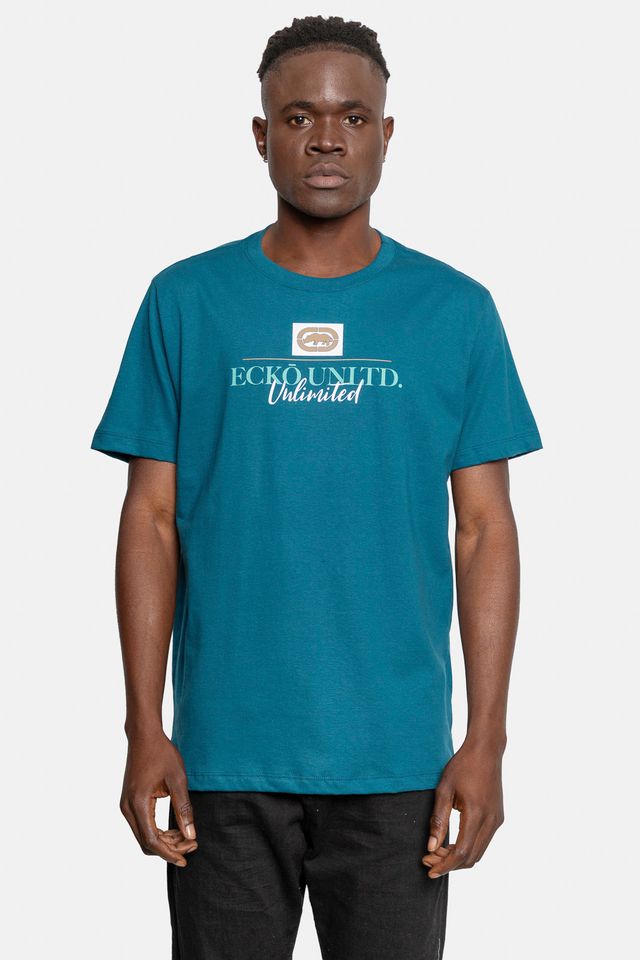 Camiseta-Ecko-Estampada-Azul