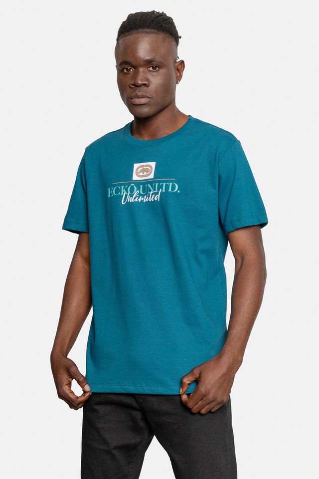 Camiseta-Ecko-Estampada-Azul