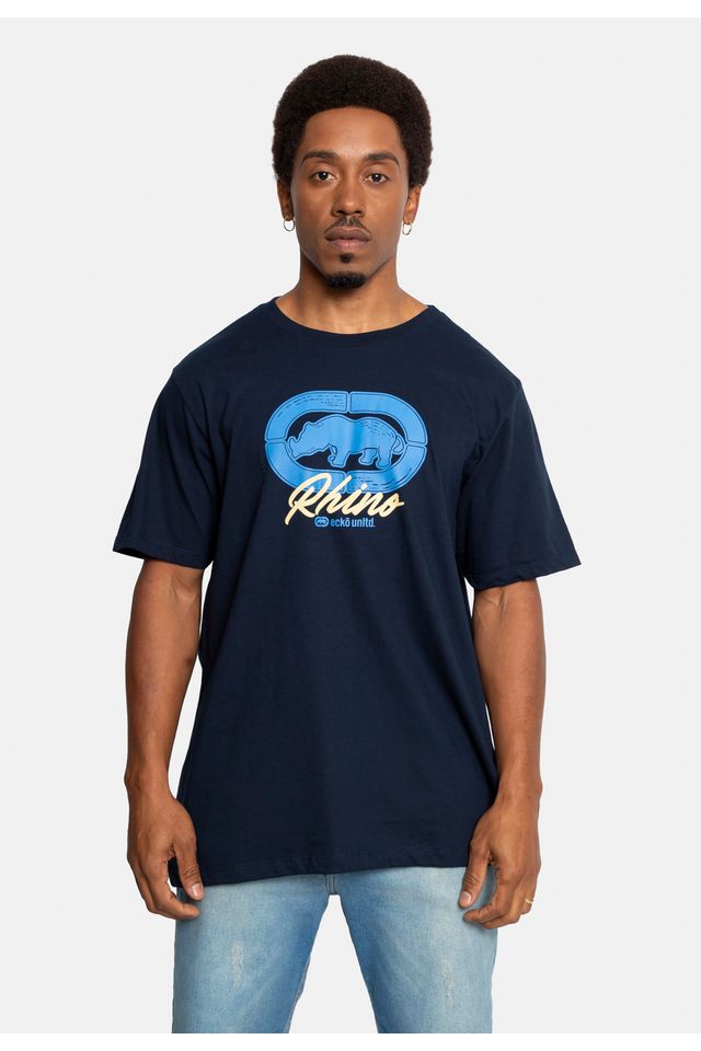 Camiseta-Ecko-Estampada-Azul-Marinho Camiseta-Ecko-Estampada-Azul-Marinho