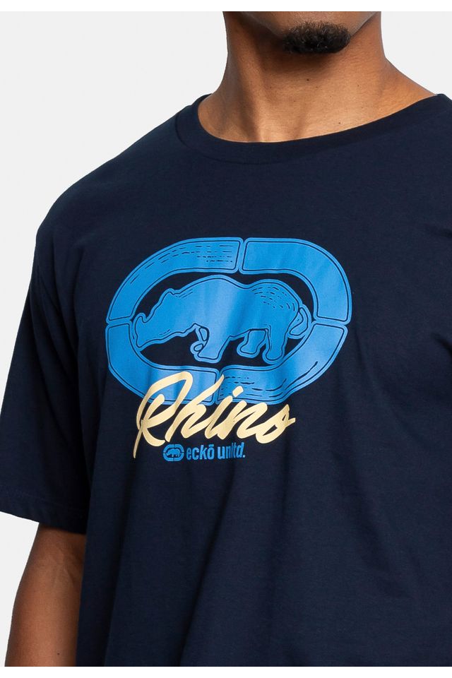 Camiseta-Ecko-Estampada-Azul-Marinho