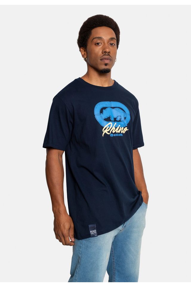 Camiseta-Ecko-Estampada-Azul-Marinho