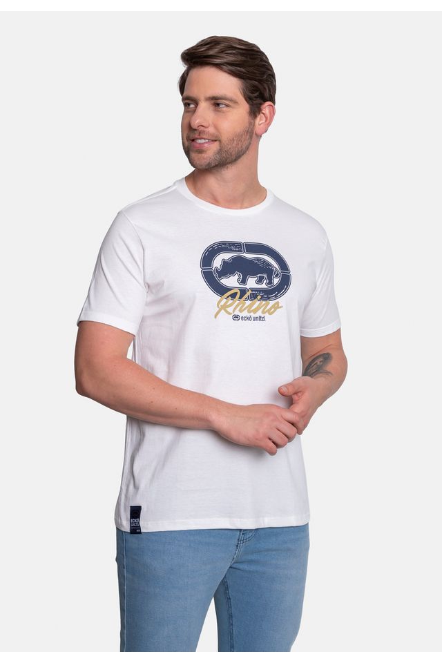 Camiseta-Ecko-Estampada-Branca