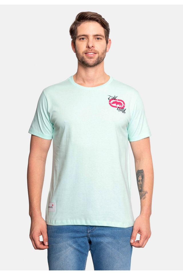 Camiseta-Ecko-Estampada-Verde