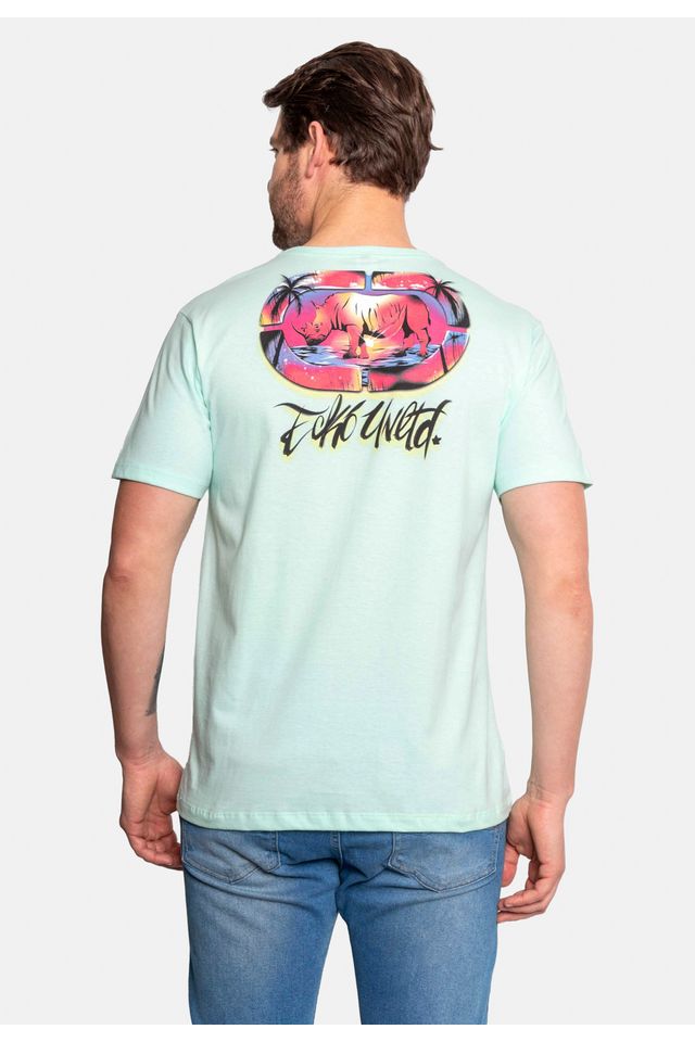 Camiseta-Ecko-Estampada-Verde