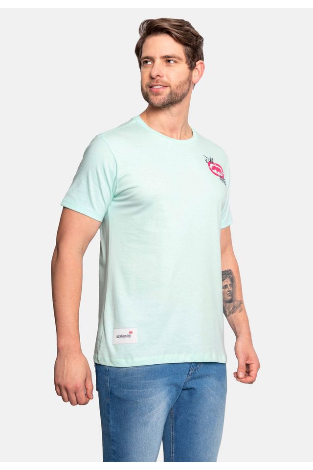 Camiseta-Ecko-Estampada-Verde