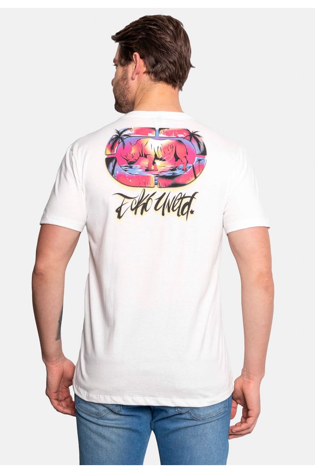Camiseta-Ecko-Estampada-Branca
