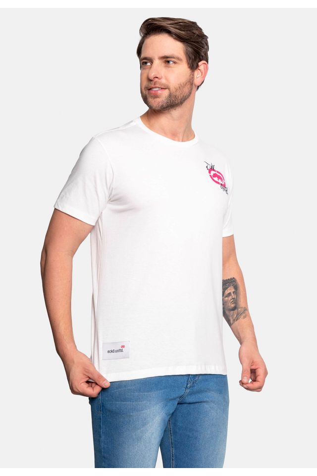 Camiseta-Ecko-Estampada-Branca
