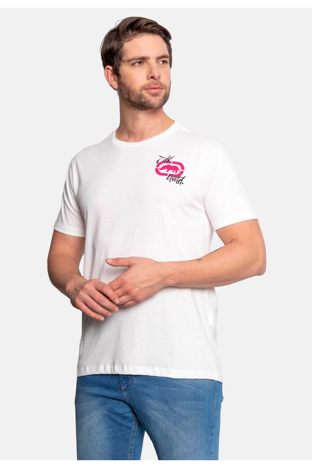 Camiseta-Ecko-Estampada-Branca