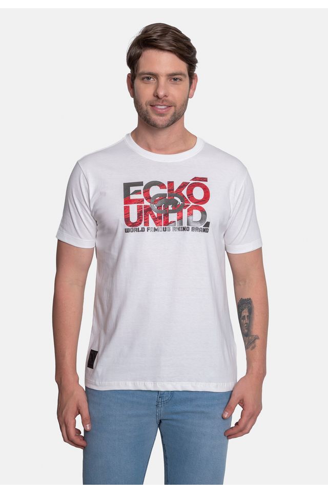 Camiseta-Ecko-Estampada-Branca Camiseta-Ecko-Estampada-Branca