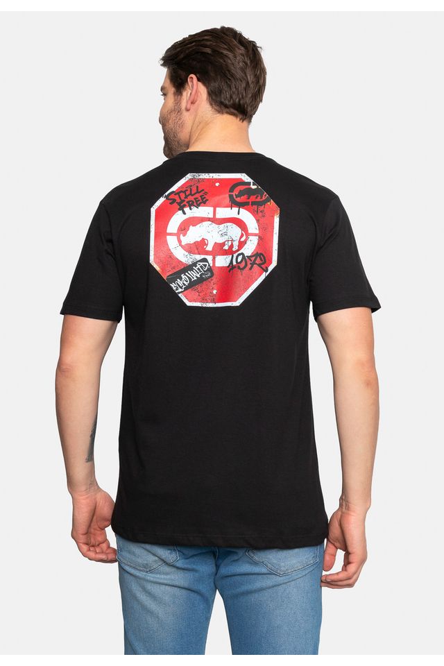 Camiseta-Ecko-Estampada-Preta