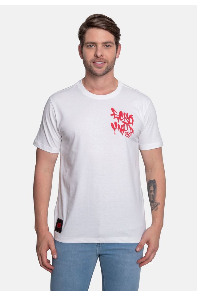 Camiseta-Ecko-Estampada-Branca Camiseta-Ecko-Estampada-Branca