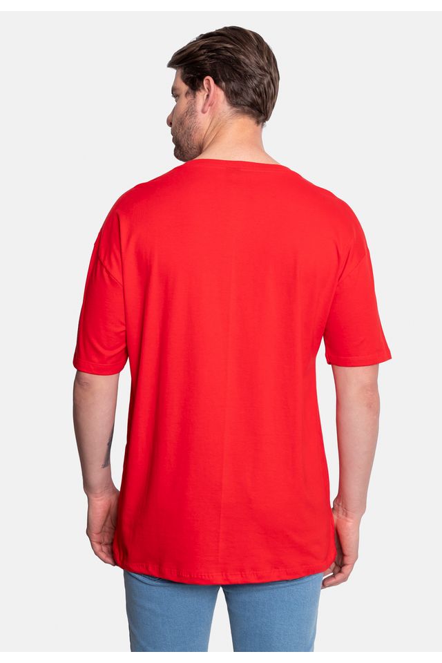 Camiseta-Ecko-Oversize-Vermelha