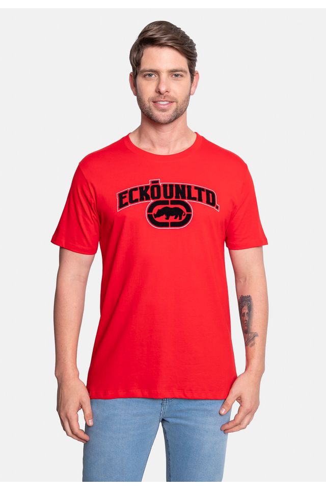 Camiseta-Ecko-Masculina-DM-Vermalha Camiseta-Ecko-Masculina-DM-Vermalha