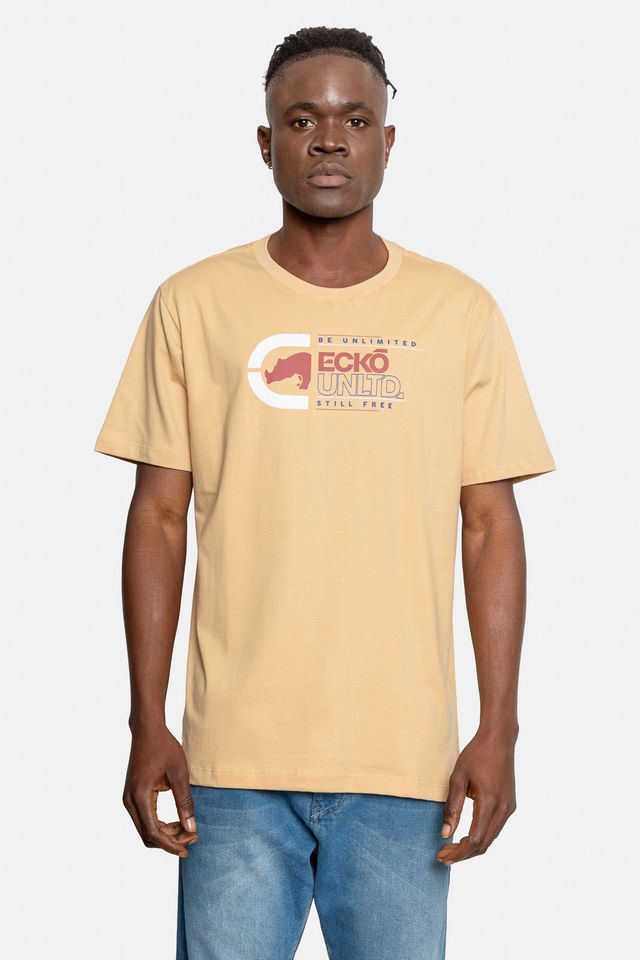 Camiseta-Ecko-Masculina-LogoNew-Bege