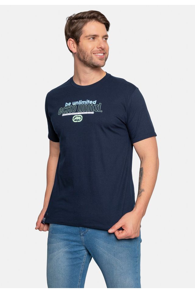 Camiseta-Ecko-Masculina-Streth-Marinho