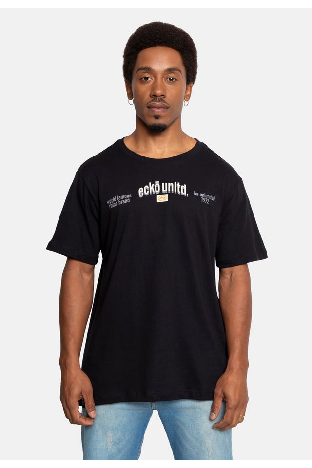 Camiseta-Ecko-Masculina-Minimals-Preta Camiseta-Ecko-Masculina-Minimals-Preta