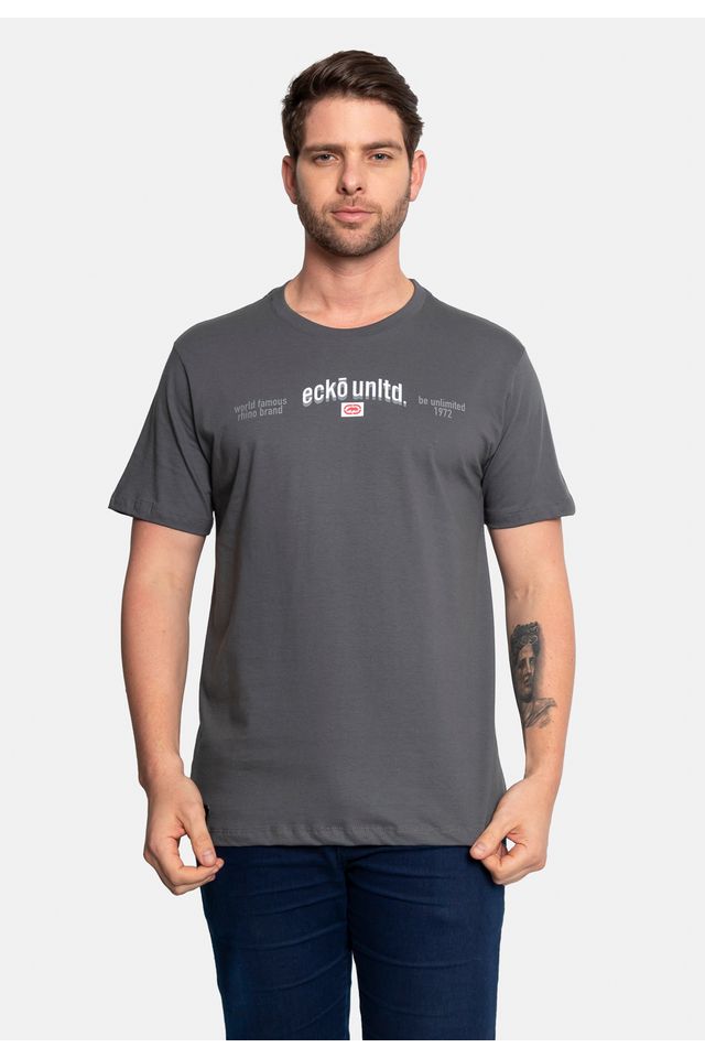 Camiseta-Ecko-Masculina-Minimals-Cinza Camiseta-Ecko-Masculina-Minimals-Cinza