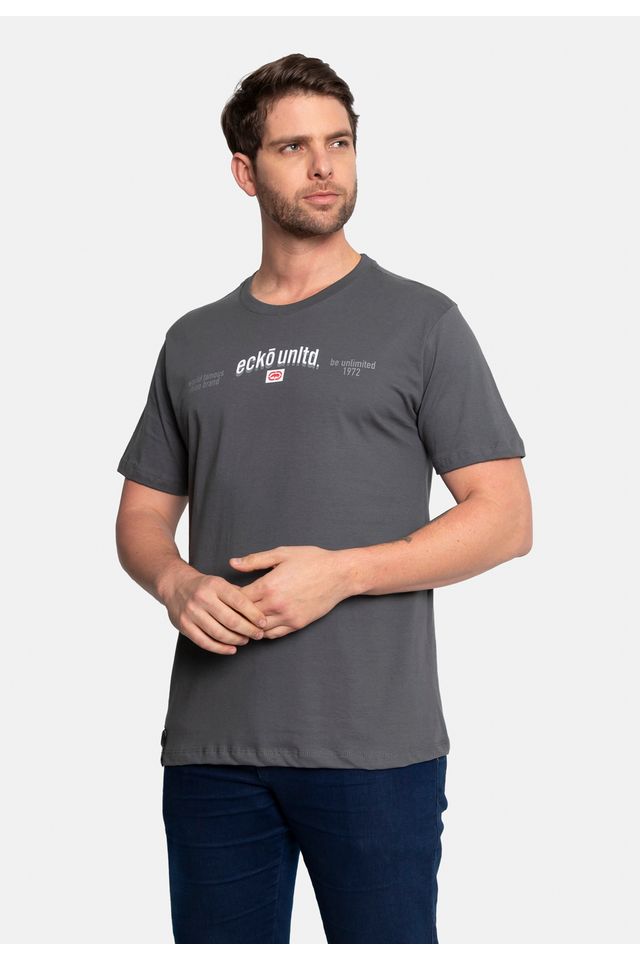 Camiseta-Ecko-Masculina-Minimals-Cinza
