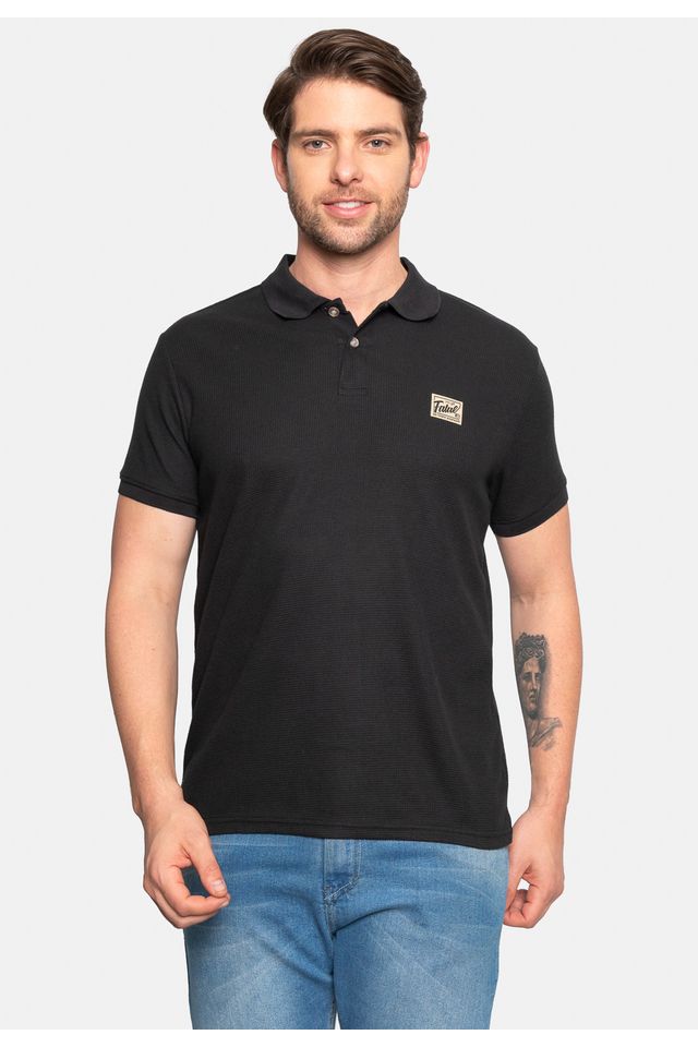 Camisa-Polo-Fatal-Piquet-Preta