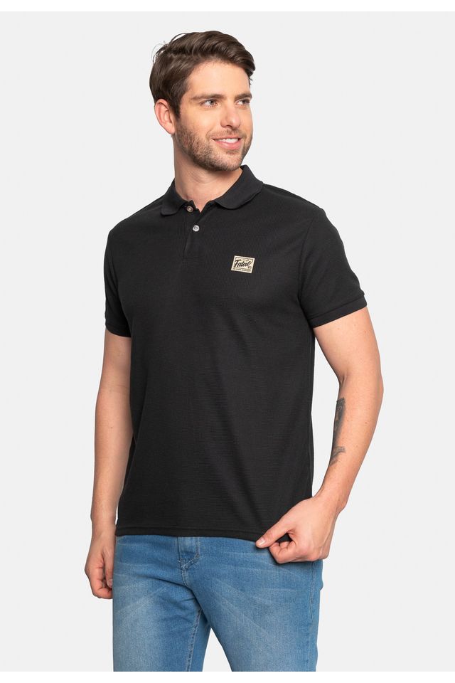 Camisa-Polo-Fatal-Piquet-Preta