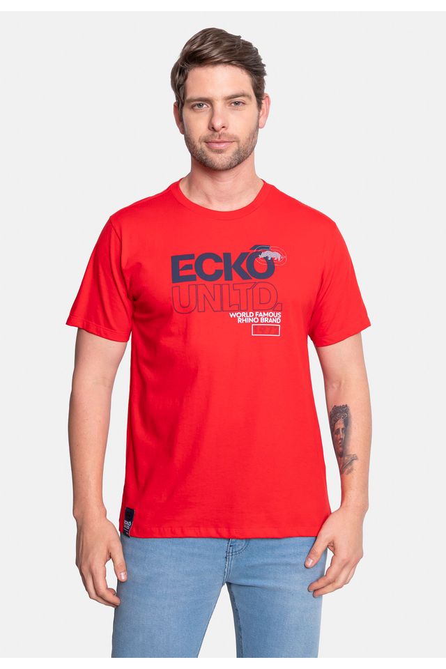 Camiseta-Ecko-Masculina-Vermelha Camiseta-Ecko-Masculina-Vermelha