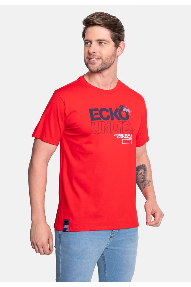 Camiseta-Ecko-Masculina-Vermelha