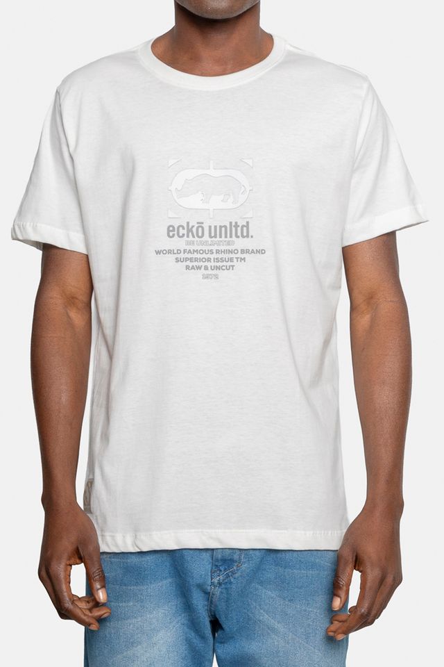 Camiseta-Ecko-Estampada-Branca
