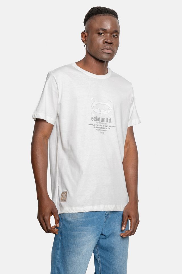 Camiseta-Ecko-Estampada-Branca