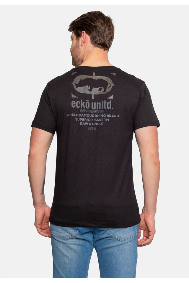 Camiseta-Ecko-Estampada-Preta