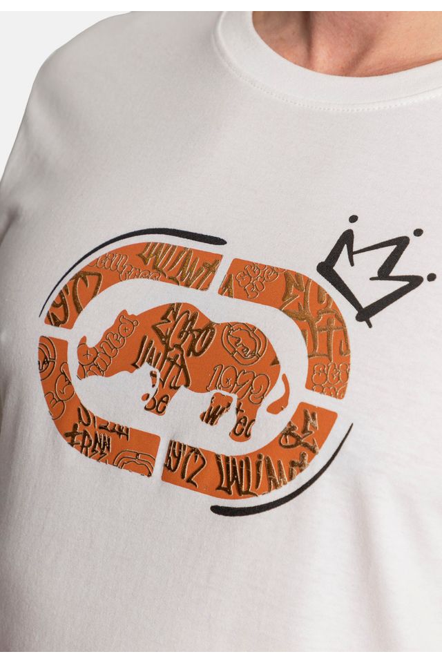 Camiseta-Ecko-Estampada-Branca