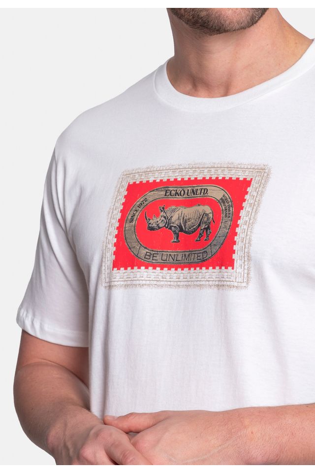 Camiseta-Ecko-Estampada-Branca