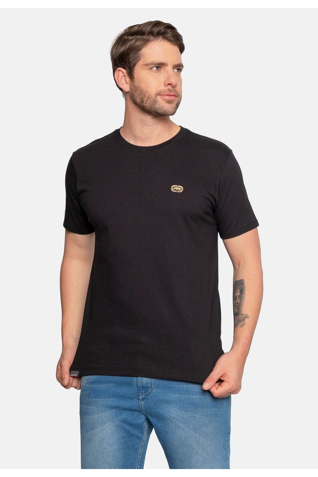 Camiseta-Ecko-Estampada-Preta