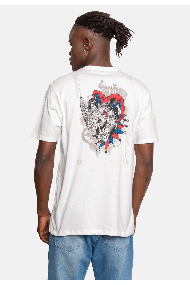 Camiseta-Ecko-Estampada-Branca