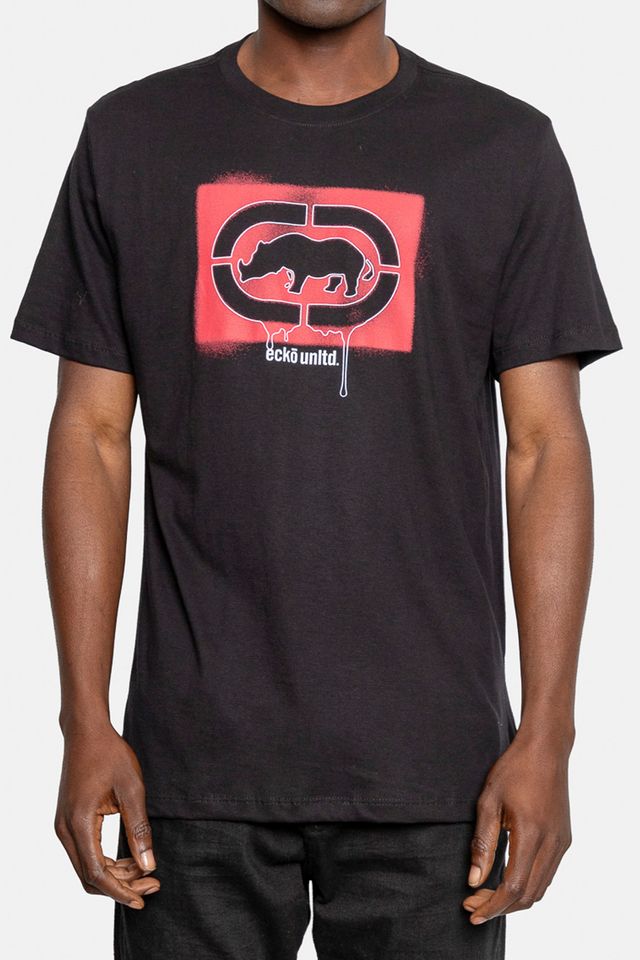 Camiseta-Ecko-Estampada-Preta