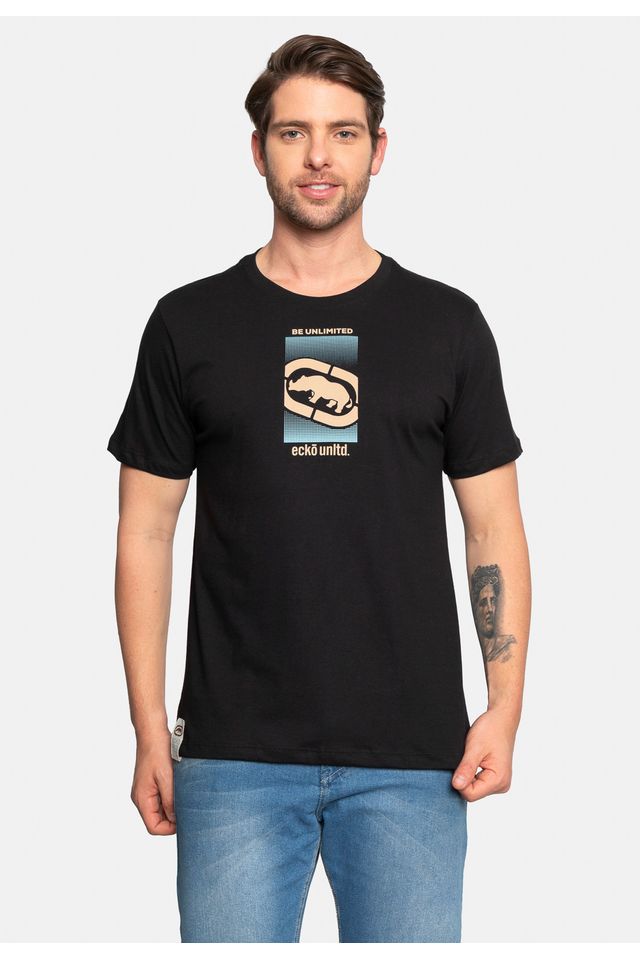 Camiseta-Ecko-Estampada-Preta Camiseta-Ecko-Estampada-Preta